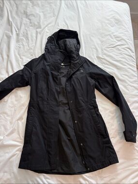 The North Face Women's Black Hooded Trench Rain Coat